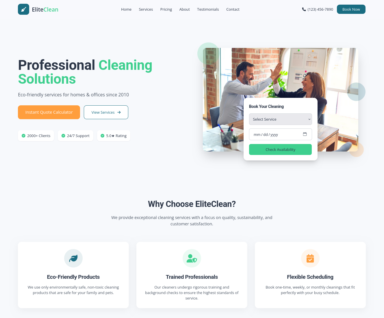 EliteClean Website